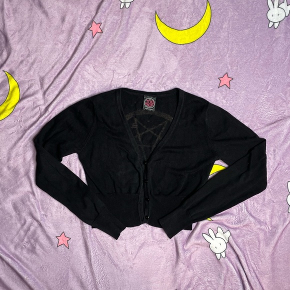 Authentic vintage Too Fast Pentagram Cropped Cardigan, circa 2014 - Picture 4 of 10